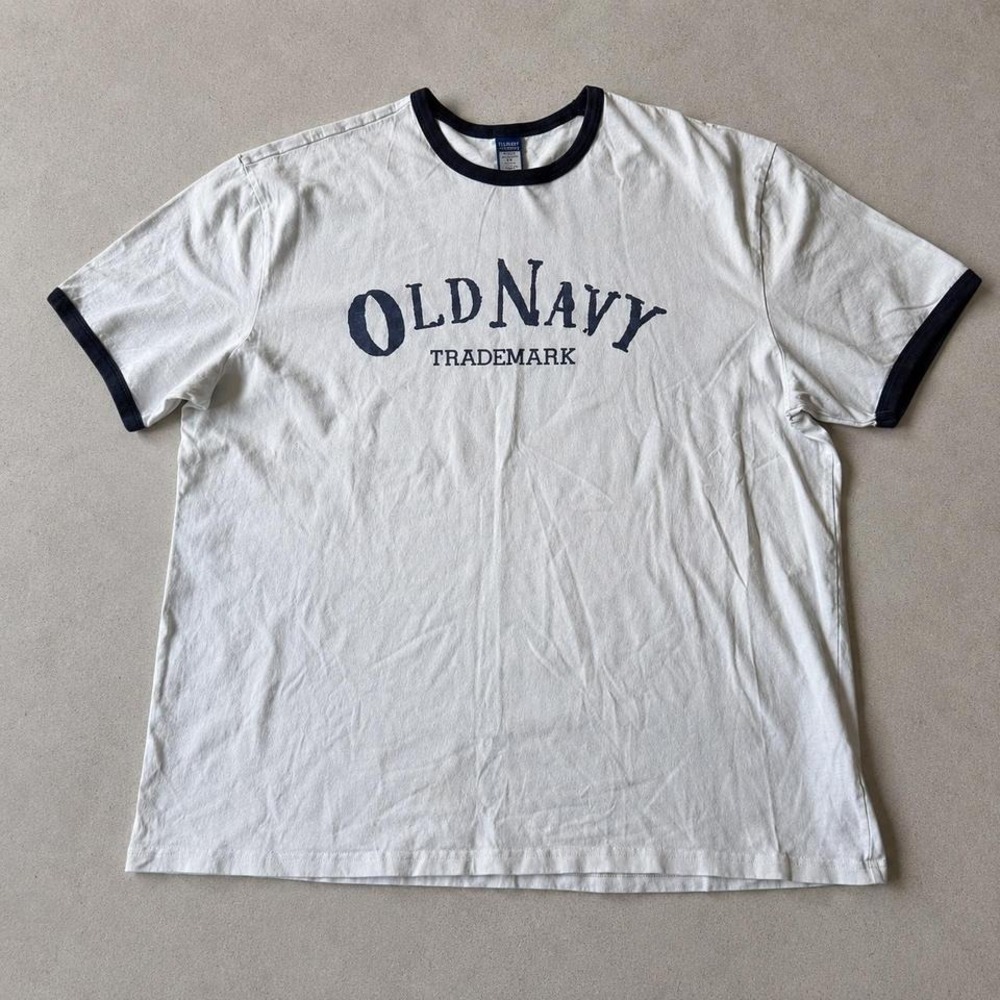 Y2K Vintage Old Navy Ringer Tee Grunge Indie Skater Mallcore XL